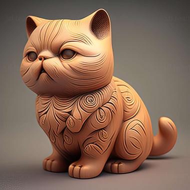 3D модель Манчкин кот (STL)